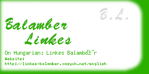 balamber linkes business card